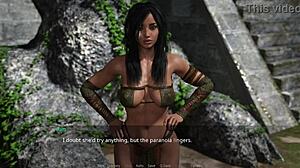 big ass colombian ebony milf shows off her collection