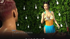 3D adult video with big-boobed college girl in bikini