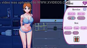 Namis first anal experience in One Piece manga game