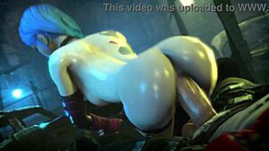 Jinx with her big ass enjoying a rough fuck scene