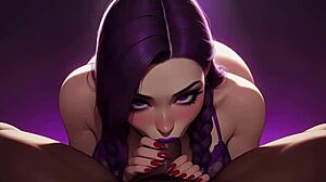 Secret desires of a stepsister – Pretty girl gives blow job to BBC – AI generated
