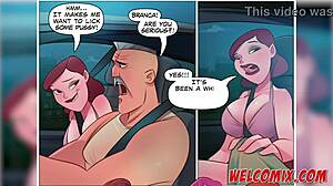Midnight Surprise: Shemale Futagirl Shocks in Futanari Comics Group Action