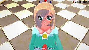 Rosalia's wild ride in Mario Bros. themed Ahegao hentai