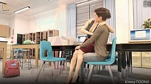 her teacher slipped a buttplug in - kimmytoons