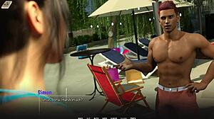 3D adult video with big-boobed college girl in bikini