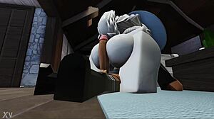 Furry dominates catboy in porn video