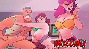 Midnight delight: a shemale futagirl surprise in comics