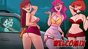 Midnight Surprise: Shemale Futagirl Shocks in Futanari Comics Group Action