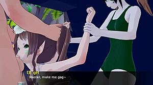 wake up to power with harem girls beach party