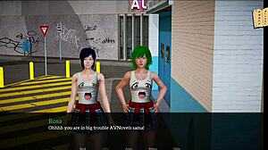 Amateur anime video with big tits and teen action