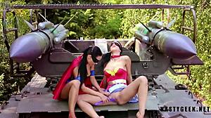 Super Pussydoll Fuck With Strapon - Sexy Wonderfuck Woman Outdoor Action