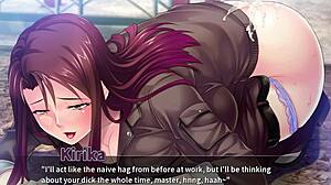 Muscle MILF in anime-style BDSM scene