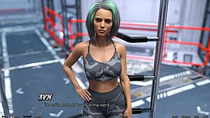 In Stranded in Space 168, military girl with big assets craves action.