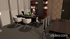 3D animated office hentai with a secretarial theme