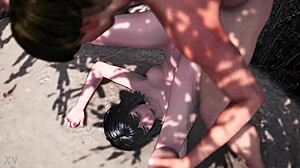 Pleasuring Alan with Both Holes in 3D Outdoor Unreal Engine RPG