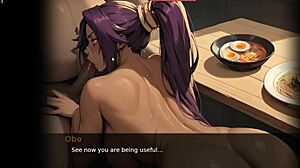 Yoruichi 被另一个男人猛烈撞击，穿着性感服装！