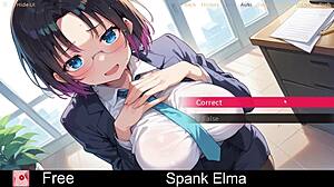 Interactive anime with spanking punishment