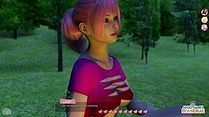 Helping out the hot girls by the campfire in a cartoon porn video