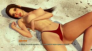 My Stepsister Trembled Seeing My Huge Dick at the Beach