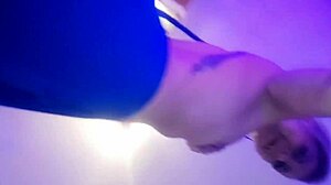 Sexy shemale seduces clients with her dancing skills