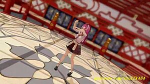 marine sways seductively in 3d hololive mmd dance clip