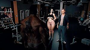 Esposa Cheats on Husband with Trainer's Big Black Cock in 3D Anime!
