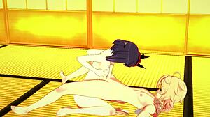 想看原神3D中Sara的乳交吗？埃瑟用内射结束！