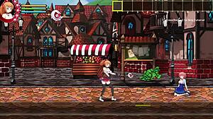 Big-boobed anime girl gets street banged in Hentai game