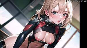Horny mecha pilots get hard and fuck in hentai