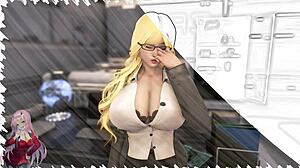 3D anime sex game with PC cock and breast play
