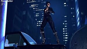 Catwoman and Batman in animated 3D porn video preview