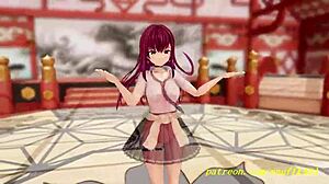 3D animated marine dance in the style of Hololive Vtuber Novr