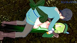 anna, aoi, and yuuki share intense moments in princess connect hentai