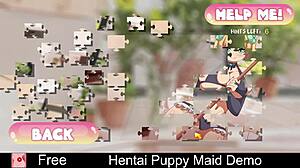 Steamy visual novel with an erotic 2D puppy maid demo