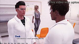 Redhead girlfriend gets ready for date night with 3D game