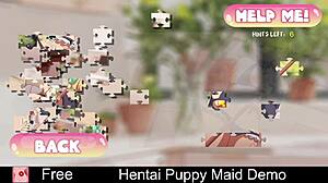 Hentai Puppy Maid Demo Teases with Erotic Game Action