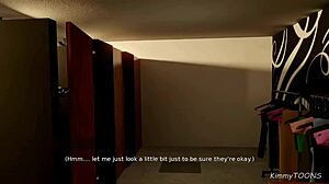 Milf Surprises with Quick Blowjob in Store Changing Room - Kimmytoons