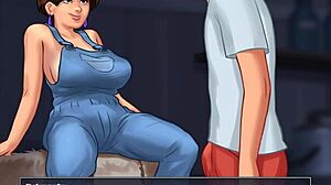 Holy crap, Diane in overalls gets wild in the barn in Summertime Saga!