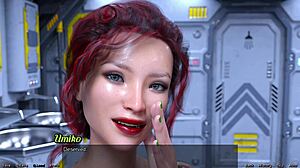 3D space game with a sexy MILF and jerking off instructions