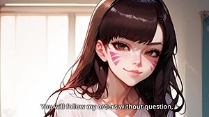 Jerk off instructions to D.Va's hot scene in Overwatch