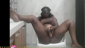 Feeling Wild with Pussy Action in Public Bathroom