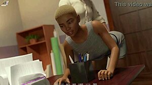 Busty ebony teacher gets pumpled in classroom adventure