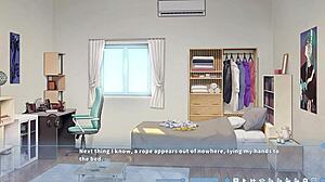 Shizuku blackmails me into a footjob in Summer Clover 3 hentai game.
