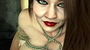 A beautiful Asian MILF gets pounded while standing up