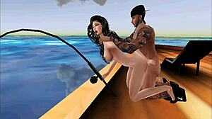 Foxy vixen craves hot IMVU men in wild action