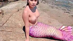 Asian cowgirl rides big black cock in public hardcore scene