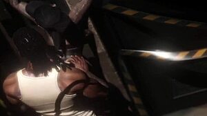 女人在等食物时被操！