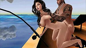 Foxy vixen in silent IMVU action