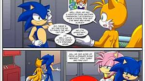 Sonic Porn Comic Reading with Intense Fucking Action.