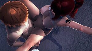 damn, erza scarlet from fairy tail gets blown and fucked in warehouse